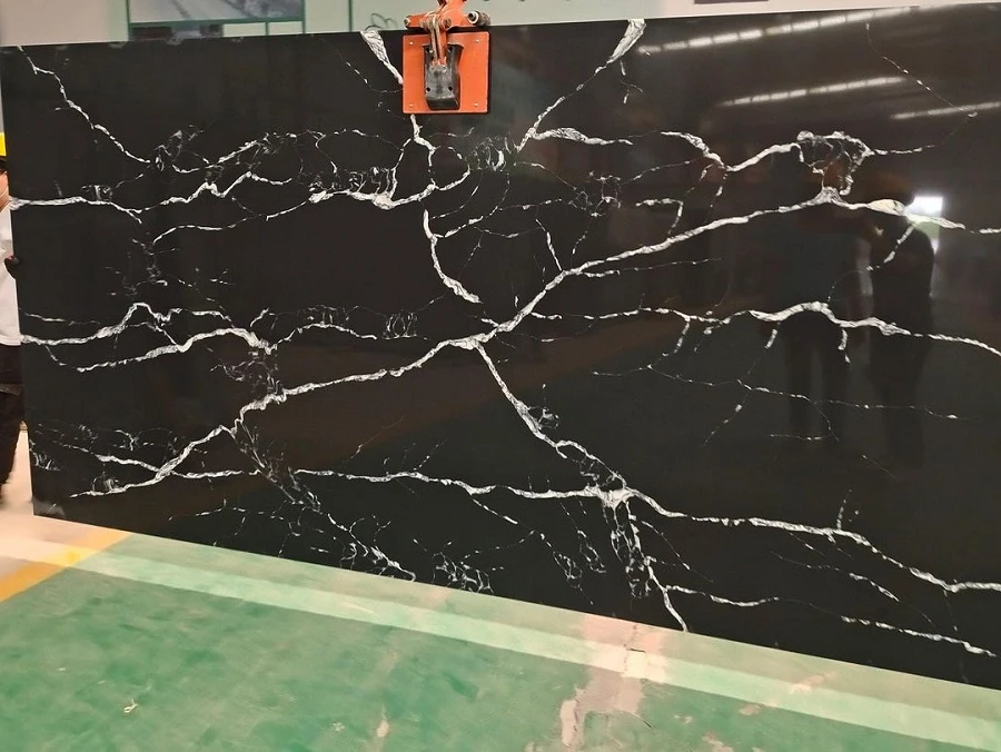 Calacatta Black Quartz For Countertop