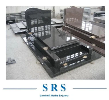 Minnisvarðar úr svörtum granít/legsteinn