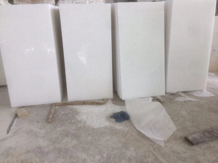 Polished Vietnam Crystal White Marble Tile And Slab