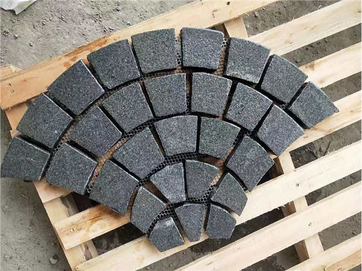 Fan Shape G654granite Paving