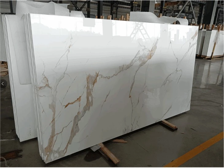 Calacatta Gold Nano Glass Stone Quartzs Countertops