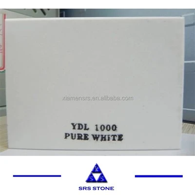 Hvítar kvars gólfflísar Quartz Countertop Quartz plata